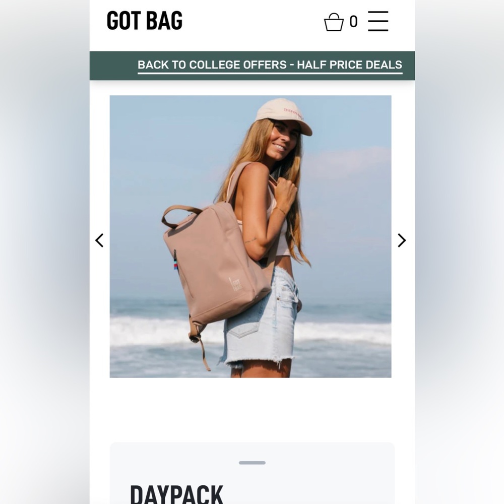 Women's Tan Backpack